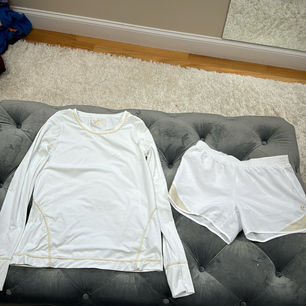 Lilly Pulitzer size S Renay sun guard in and matching Luxletic shorts in XS